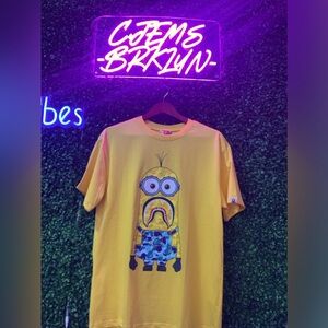 BAPE X MINIONS Yellow Tee